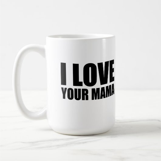 私はあなたのママが大好き コーヒーマグカップ (左)
