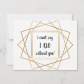 私はあなたのメイド・オブ・オーナー（花嫁付き添い人）カードなしではできない 招待状 (正面)