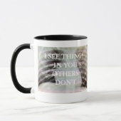 私はあなたの事が他ことを見ます マグカップ (左)