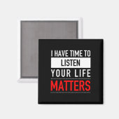 私はあなたの人生聞の問題に時間がある – 自殺 マグネット (正面/裏面)