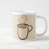 私はあなたの保護マグにコーヒーを飲む ジャンボコーヒーマグカップ (右)