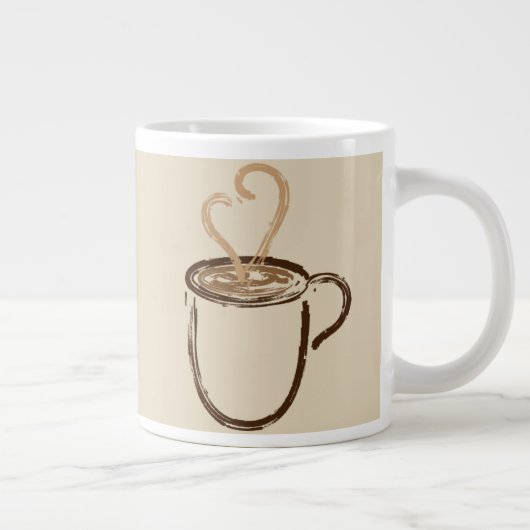 私はあなたの保護マグにコーヒーを飲む ジャンボコーヒーマグカップ (右)