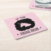 私はあなたの個人的なユニコーンです スクエアペーパーコースター (アングル)