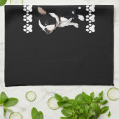 私はあなたの友人あなたのパートナーあなたのボストンテリア キッチンタオル (折り畳み)