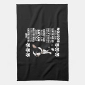 私はあなたの友人あなたのパートナーあなたのボストンテリア キッチンタオル (縦)