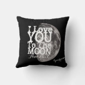 私はあなたの名前の月そして背部に愛します クッション (裏面)