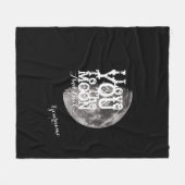 私はあなたの名前の月そして背部に愛します フリースブランケット (正面(横))