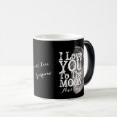 私はあなたの名前の月そして背部に愛します モーフィングマグカップ (正面右)