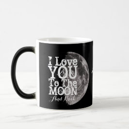 私はあなたの名前の月そして背部に愛します モーフィングマグカップ