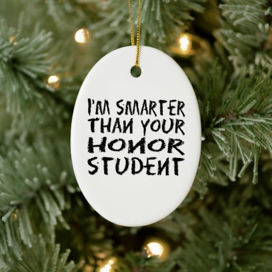 私はあなたの名誉頭が切れるな学生の写真より セラミックオーナメント (ツリー)