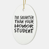 私はあなたの名誉頭が切れるな学生の写真より セラミックオーナメント (左)