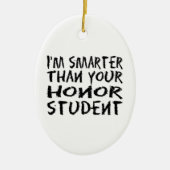 私はあなたの名誉頭が切れるな学生の写真より セラミックオーナメント (正面)