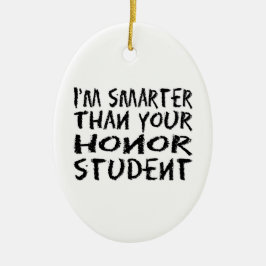 私はあなたの名誉頭が切れるな学生の写真より セラミックオーナメント
