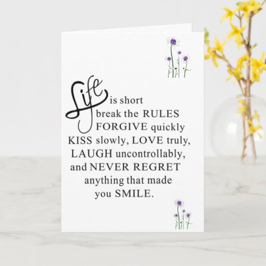 私はあなたの困難な時期に『寄り添っています』 カード (黄色い花)