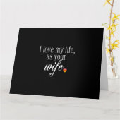 **私はあなたの妻として私の人生を愛**ロマンチック カード (黄色い花)