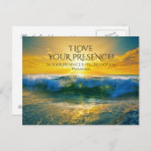 私はあなたの存在を愛し、詩篇16:11カスタム海 ポストカード (正面/裏面)