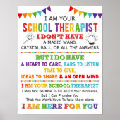 私はあなたの学校のセラピストポスター ポスター (正面)