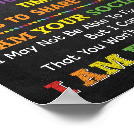 私はあなたの学校のソーシャルワーカーのポスターだ ポスター (角)