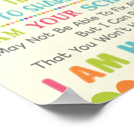 私はあなたの学校のナース ポスター (角)