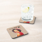 私はあなたの家の女の子エステート実在レトロガールアート コースター (右側)