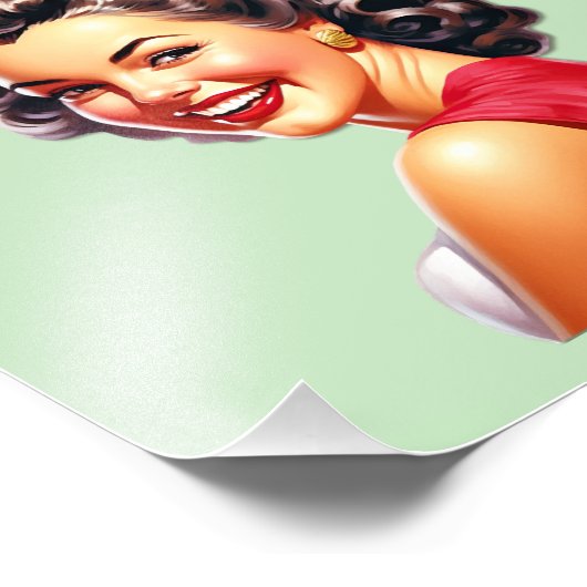 私はあなたの家の女の子エステート実在レトロガールアート フォトプリント            (角)