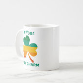 私はあなたの幸運なチャーム4葉クローバーコーヒーマグ コーヒーマグカップ (正面左)