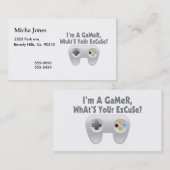 私はあなたの弁解はである何ゲーマーです 名刺 (正面/裏面)