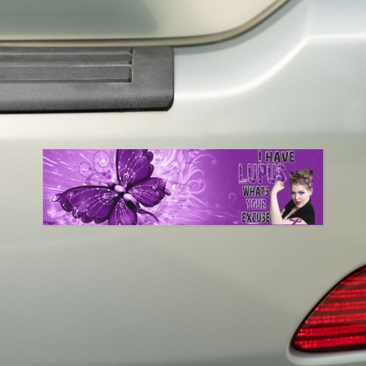 私はあなたの弁解はである何ループスを経験します バンパーステッカー (車上)