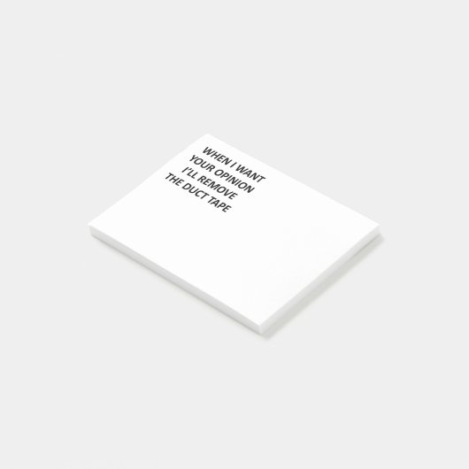 私はあなたの意見がほしいと思う場合私はガムテープを取除きます ポストイット (アングル)