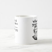 私はあなたの意見がほしいと思う場合私はギャグB&Wを取除きます コーヒーマグカップ (中央)