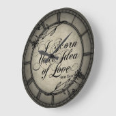 私はあなたの愛のアイディアを軽蔑する ラージ壁時計 (傾斜)