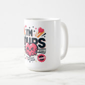 私はあなたの戻り金なしおもしろいカップルV日 コーヒーマグカップ (正面右)