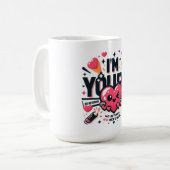 私はあなたの戻り金なしおもしろいカップルV日 コーヒーマグカップ (正面左)