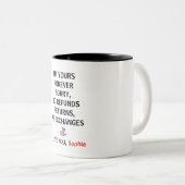私はあなたの戻り金なしおもしろいカップルV日 ツートーンマグカップ (正面右)