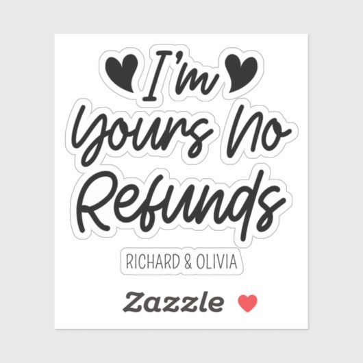 私はあなたの払い戻しなしバレンタインデーかわいい妻のギフト シール (シート)