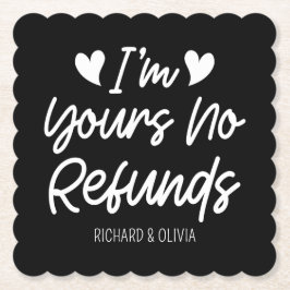 私はあなたの払い戻しなしバレンタインデーかわいい妻のギフト ペーパーコースター