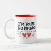 私はあなたの払い戻しなしバレンタインデーのギフト ツートーンマグカップ (左)
