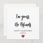 私はあなたの払い戻しなしロマンチックなハッピーバレンタイン シーズンカード (正面/裏面)