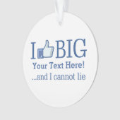私はあなたの文字との大きいパーソナライズ容易に好みます オーナメント (正面)