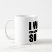 "私はあなたの文法そう堅い"マグを訂正します コーヒーマグカップ (左)