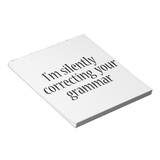 私はあなたの文法のTシャツを黙っおもしろいて直している ノートパッド (アングル)