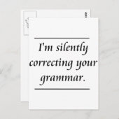 私はあなたの文法を黙って修正している…png ポストカード (正面/裏面)