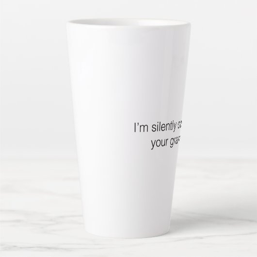 私はあなたの文法を黙って直しているおもしろい カフェラテマグ (正面)