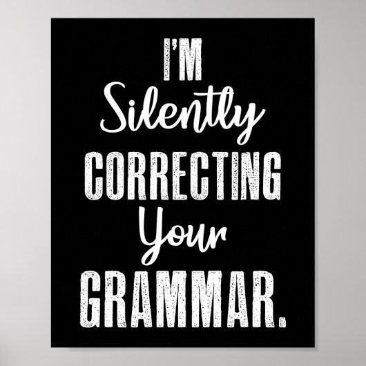 私はあなたの文法を黙って直している ポスター (正面)