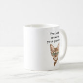 私はあなたの文法マグを黙って修正している コーヒーマグカップ (正面右)