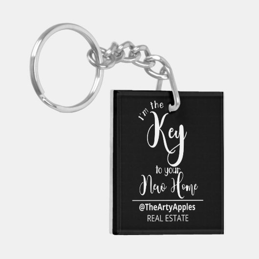 私はあなたの新しい家実在屋の鍵 キーホルダー (正面左)