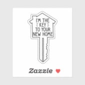 私はあなたの新しい家、不動産の代理人の実在鍵である シール (シート)
