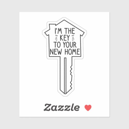 私はあなたの新しい家、不動産の代理人の実在鍵である シール (シート)