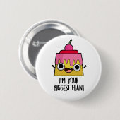 私はあなたの最も大きなフおもしろいランフードパン 缶バッジ (正面&裏面)