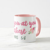 私はあなたの最も暗い//聖書の詩であなたを愛した マグカップ (正面右)